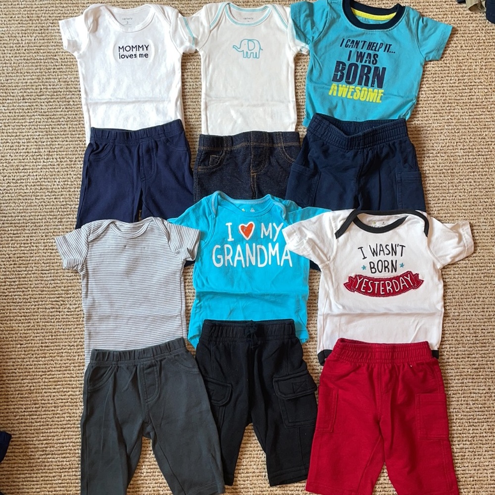Carter’s Jumping Beans, etc 3 month outfit bundle